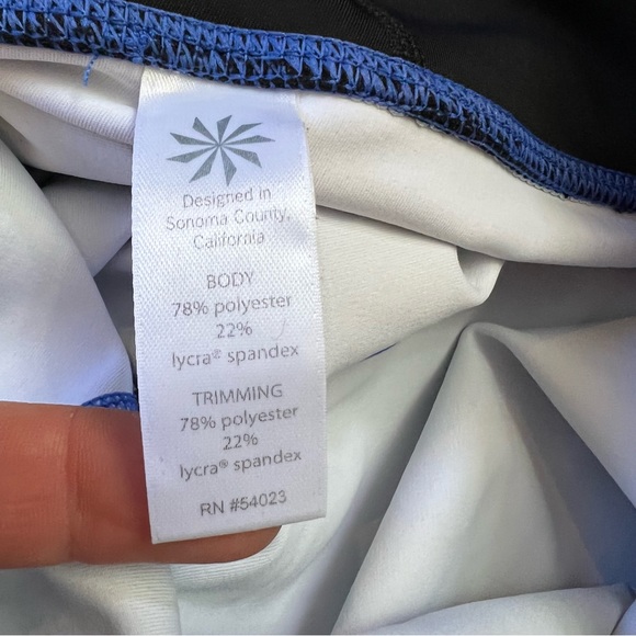 Athleta Small Speed Sonar Tight Leggings Blue Pink Orange Rainbow Ombre - Picture 8 of 10